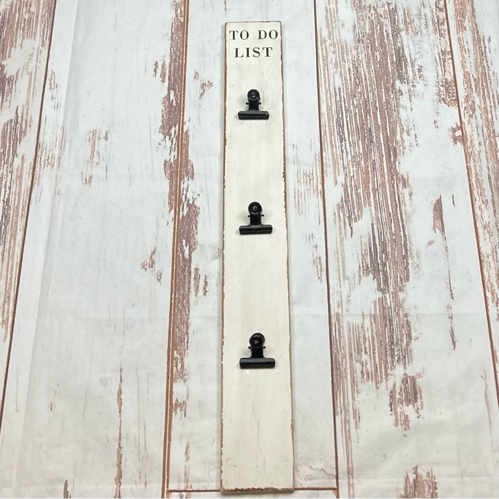 Clip Board To Do List Distressed Ivory Kohl’s Wall Hanging Decor